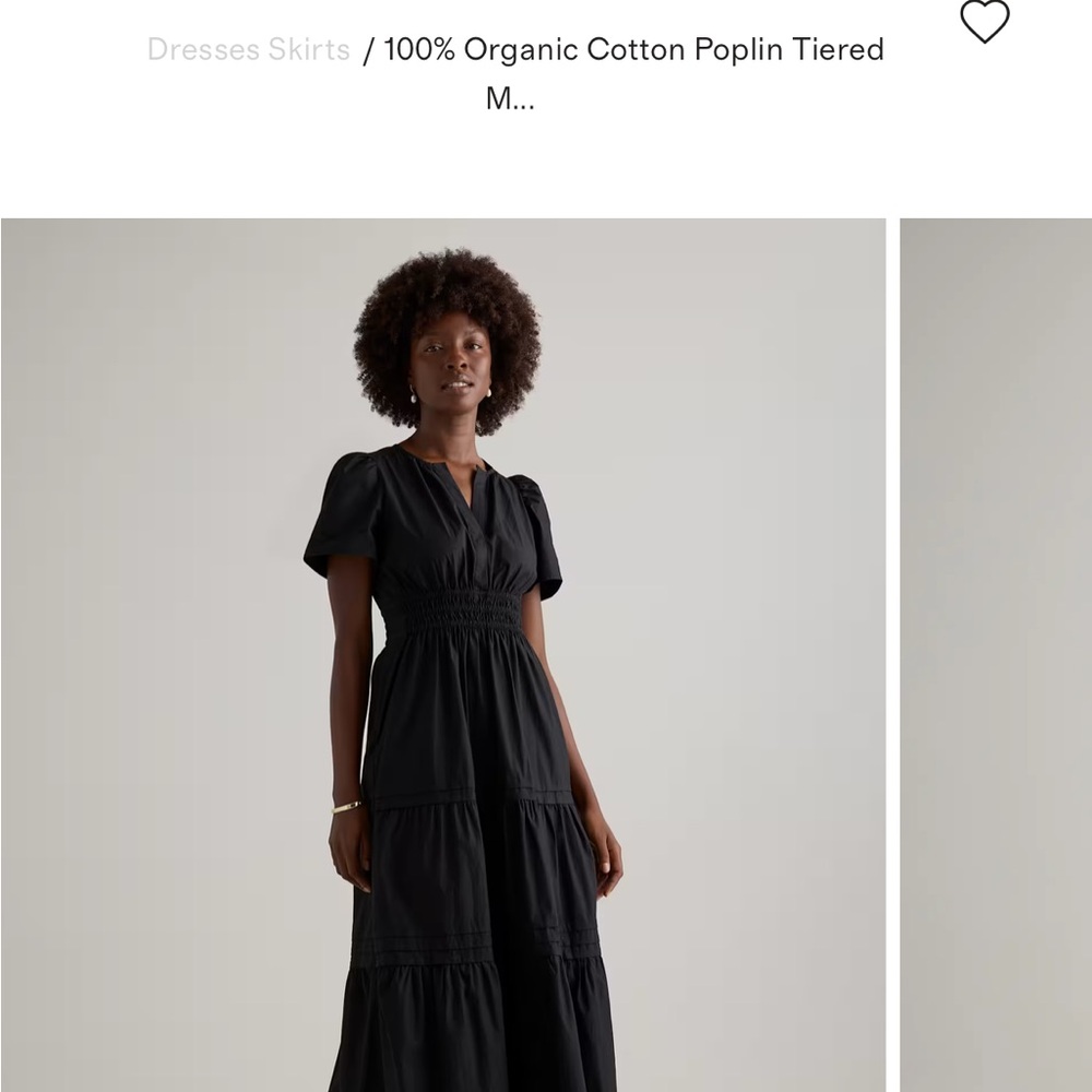 Quince Black Puff Sleeve Tiered Maxi Dress
Worn and washed once.